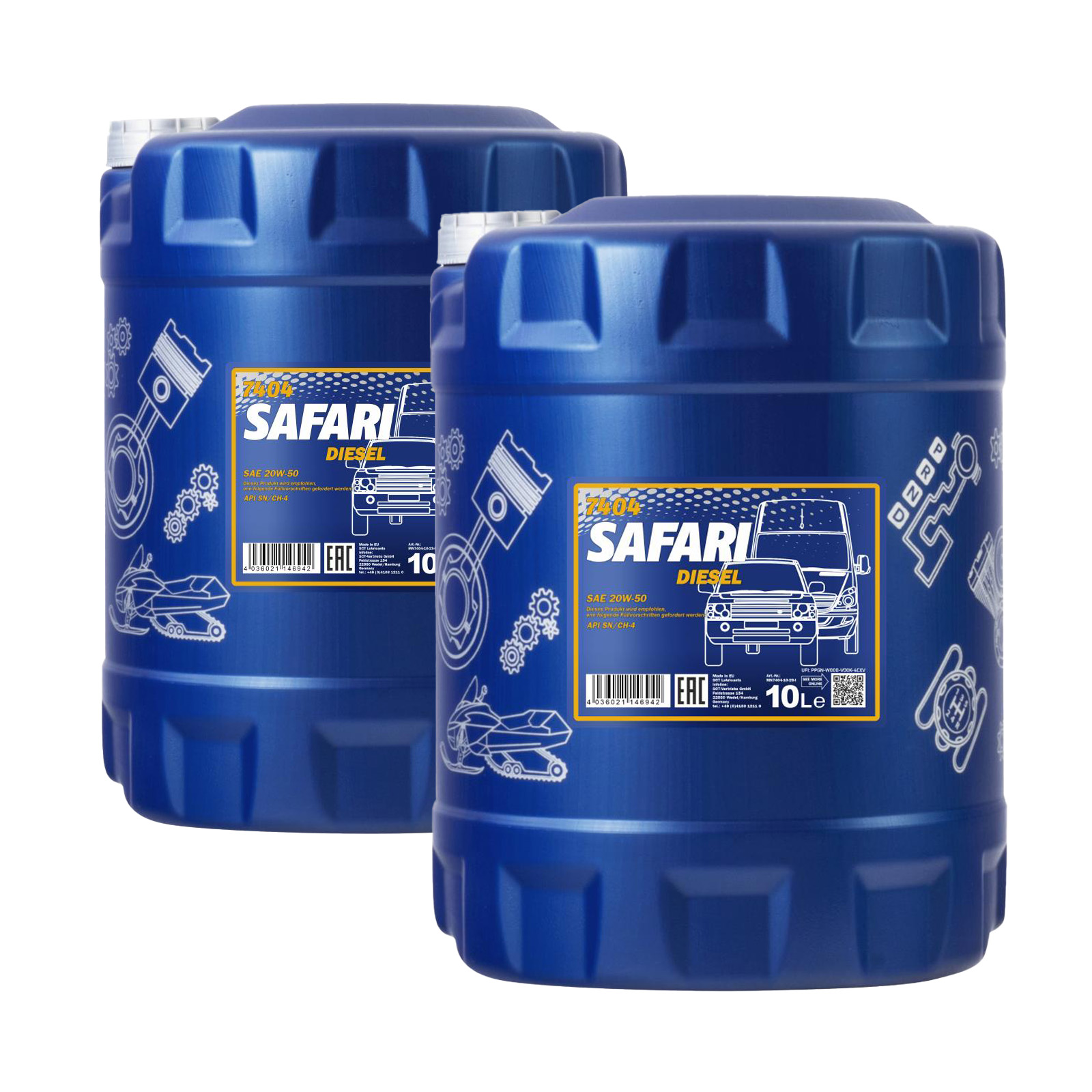 20 Liter (2x10) MANNOL 7404 SAFARI 20W-50 Youngtimer Oldtimer Motoröl API SN/CH-4 20 Liter (2x10) MANNOL 7404 SAFARI 20W-50 Youngtimer Oldtimer Motoröl API SN/CH-4