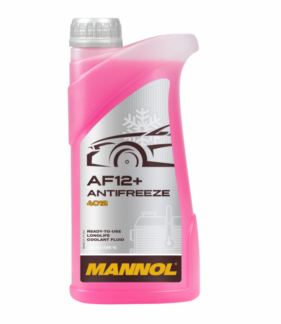 1 Liter MANNOL Antifreeze AF12+ Kühler Frostschutz Fertiggemisch rot -40°C G12+ TL774F