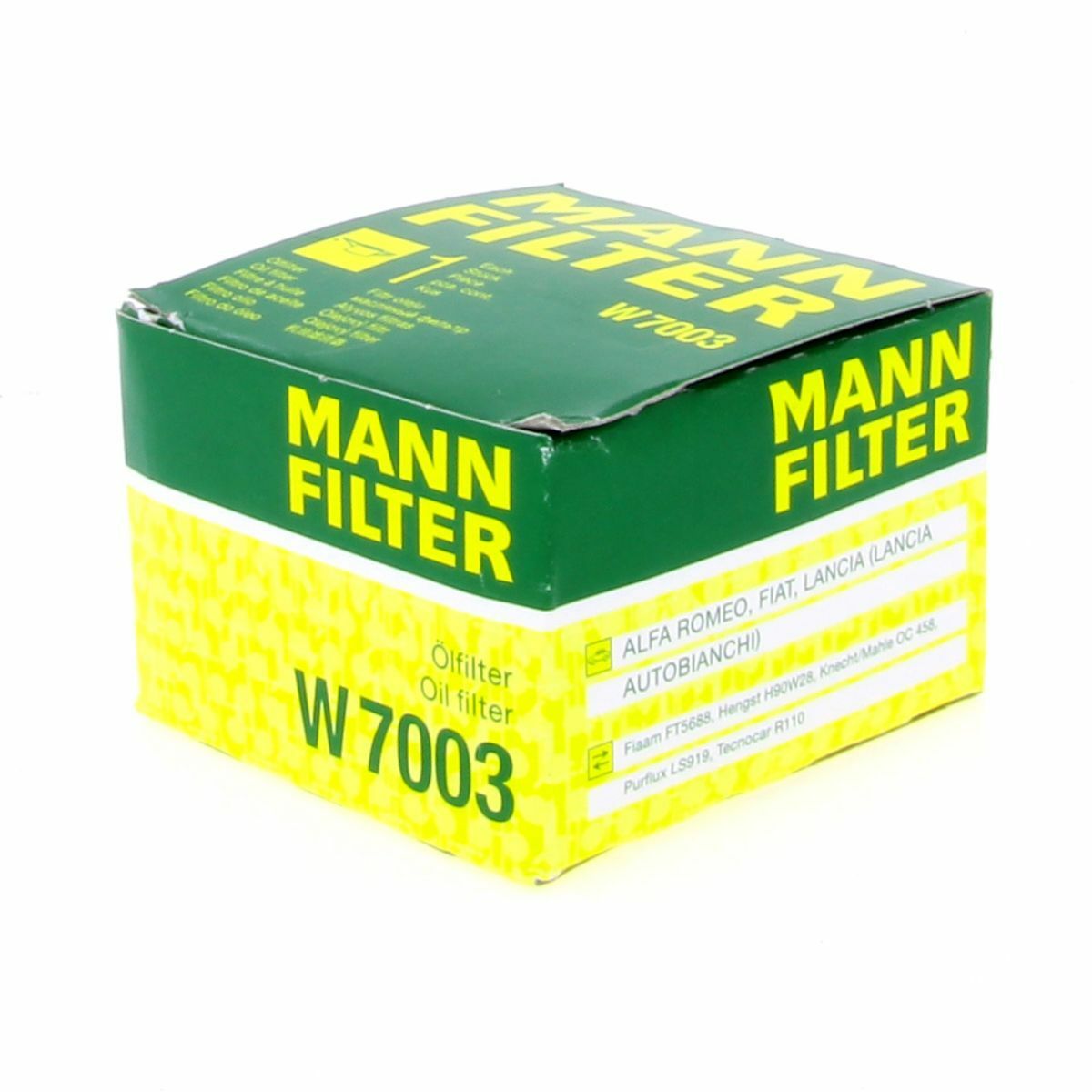 MANN Ölfilter Fahrzeugfilter W7003 Filter passend für Alfa Romeo Fiat Lancia