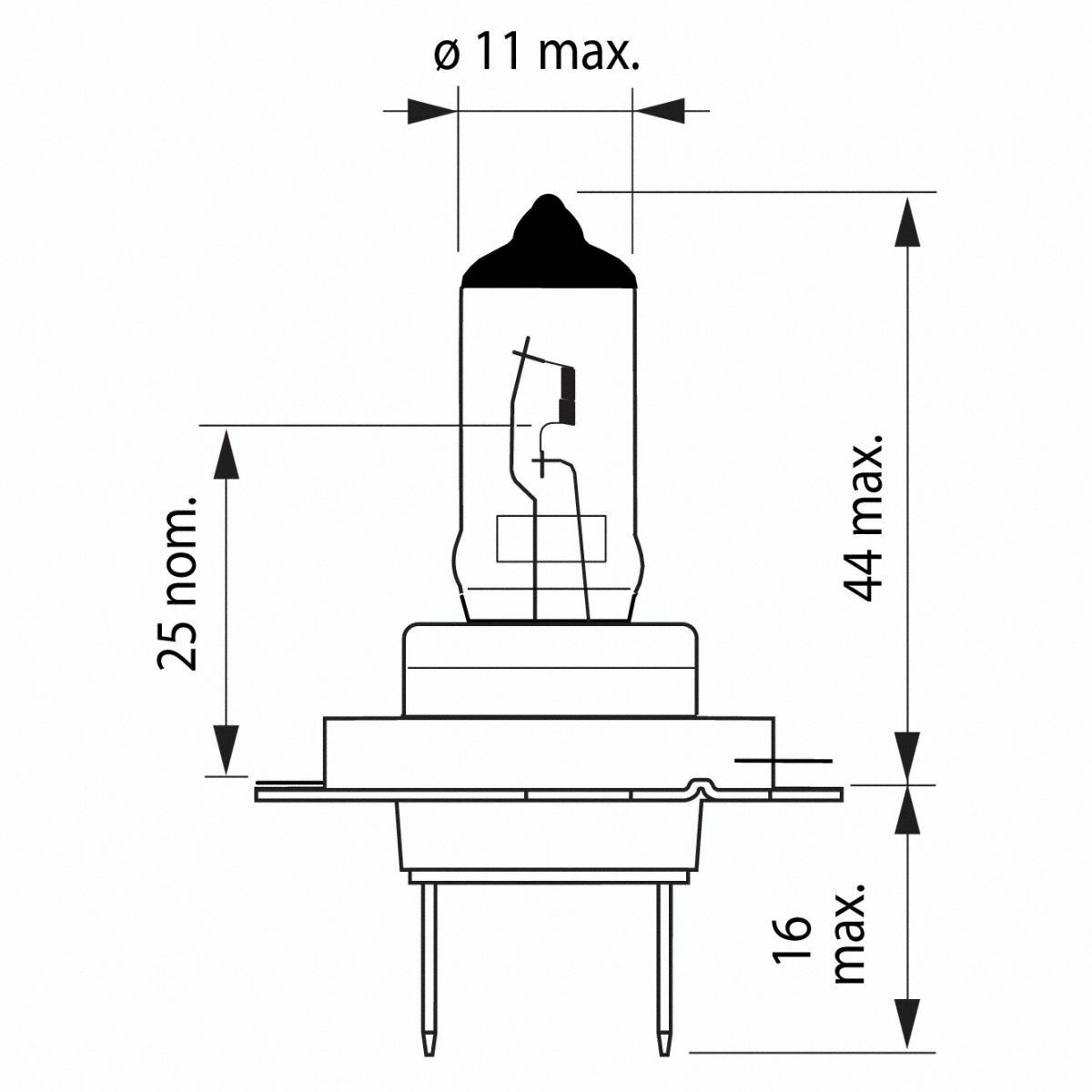 H7 Philips Vision Halogenlampe bis zu 30% mehr Licht 12972PR single 1 Stück
