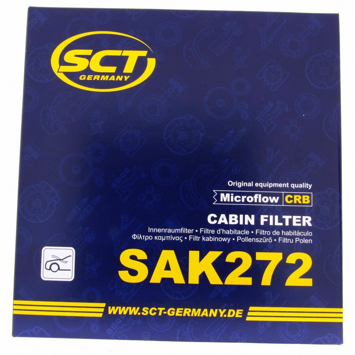SCT Innenraumfilter Fahrzeugfilter mit Aktivkohle SAK 272 Luft Filter VW