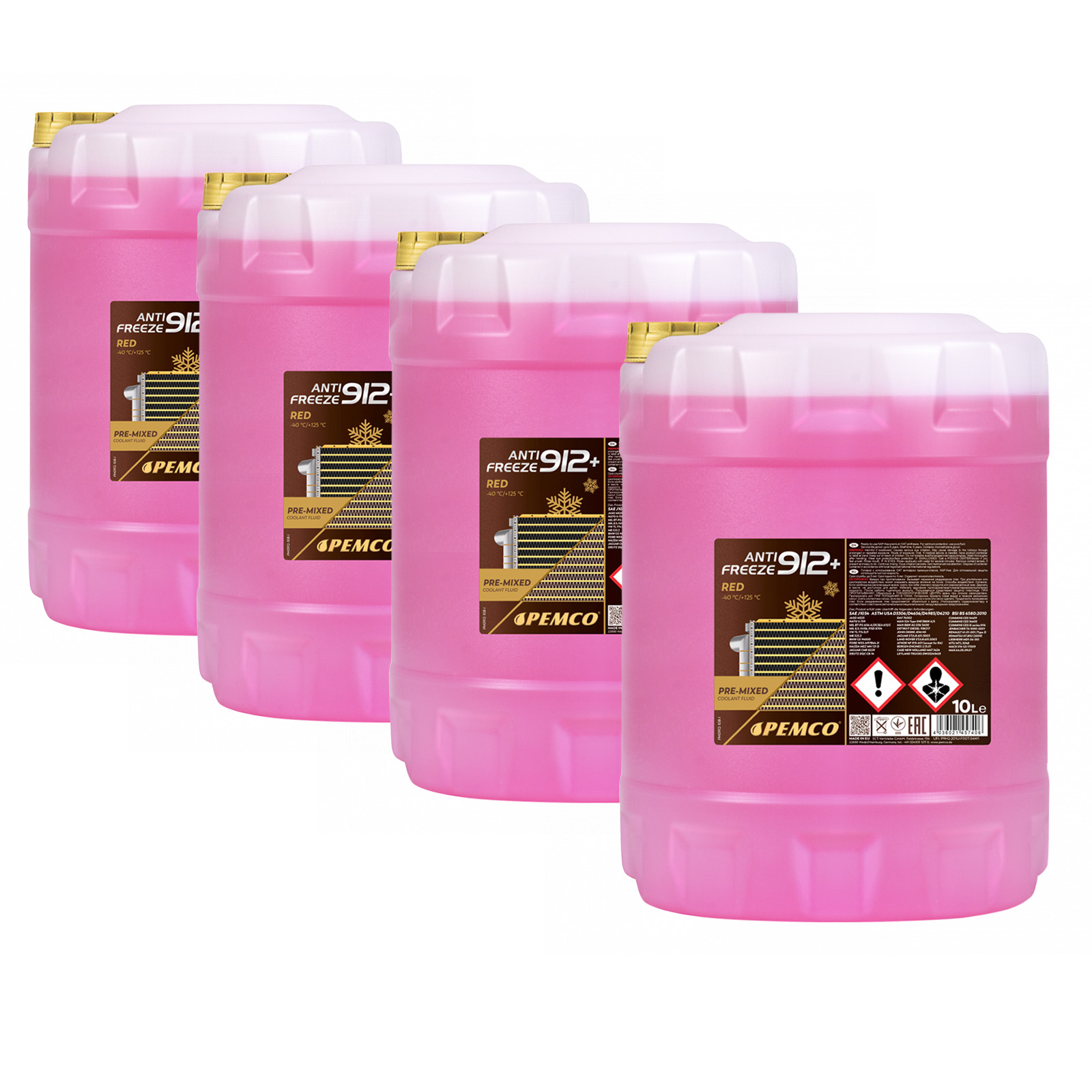40 Liter (4x10) PEMCO Antifreeze 912+ Kühlerfrostschutz bis -40C rot PM0912 40 Liter (4x10) PEMCO Antifreeze 912+ Kühlerfrostschutz bis -40C rot PM0912