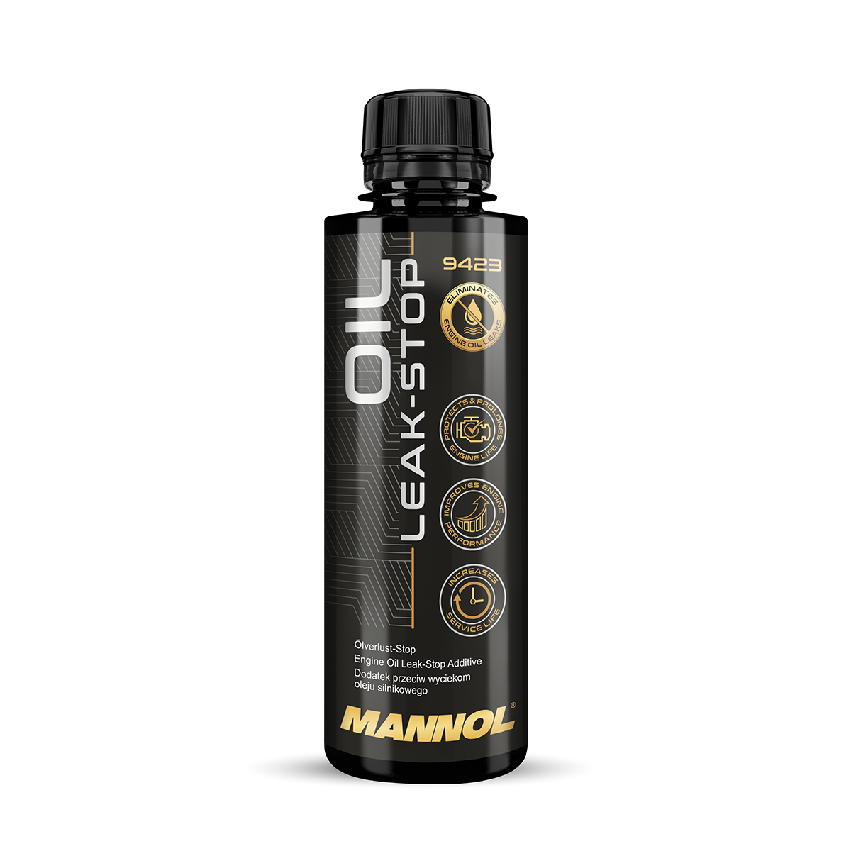 MANNOL 9423 Oil Leak-Stop MN9423-025PET 250ml Motordichtmittel gegen Ölverlust MANNOL 9423 Oil Leak-Stop MN9423-025PET 250ml Motordichtmittel gegen Ölverlust