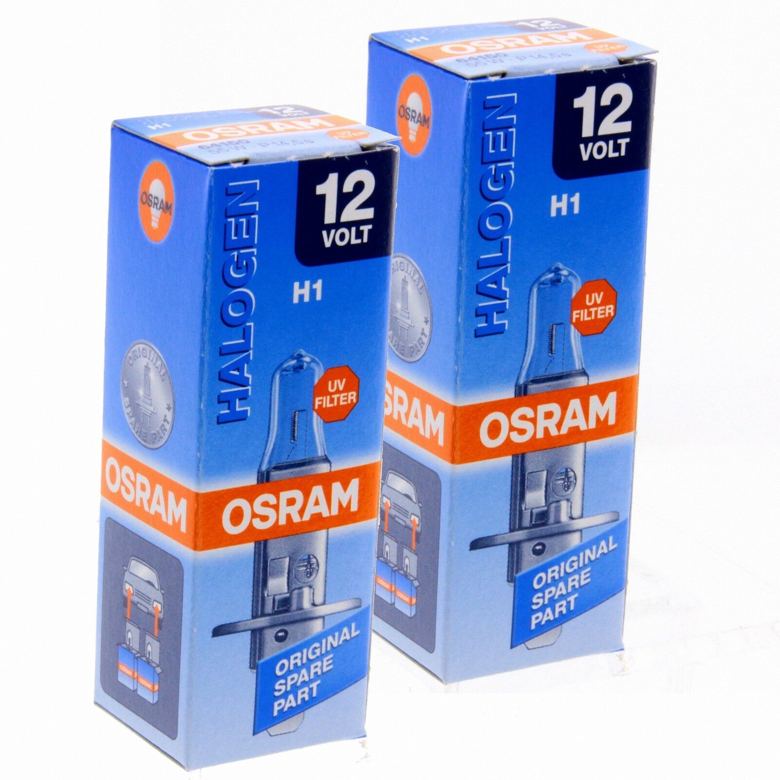 2x H1 OSRAM Original Line OEM 64150 Halogenlampe Autolampe Set