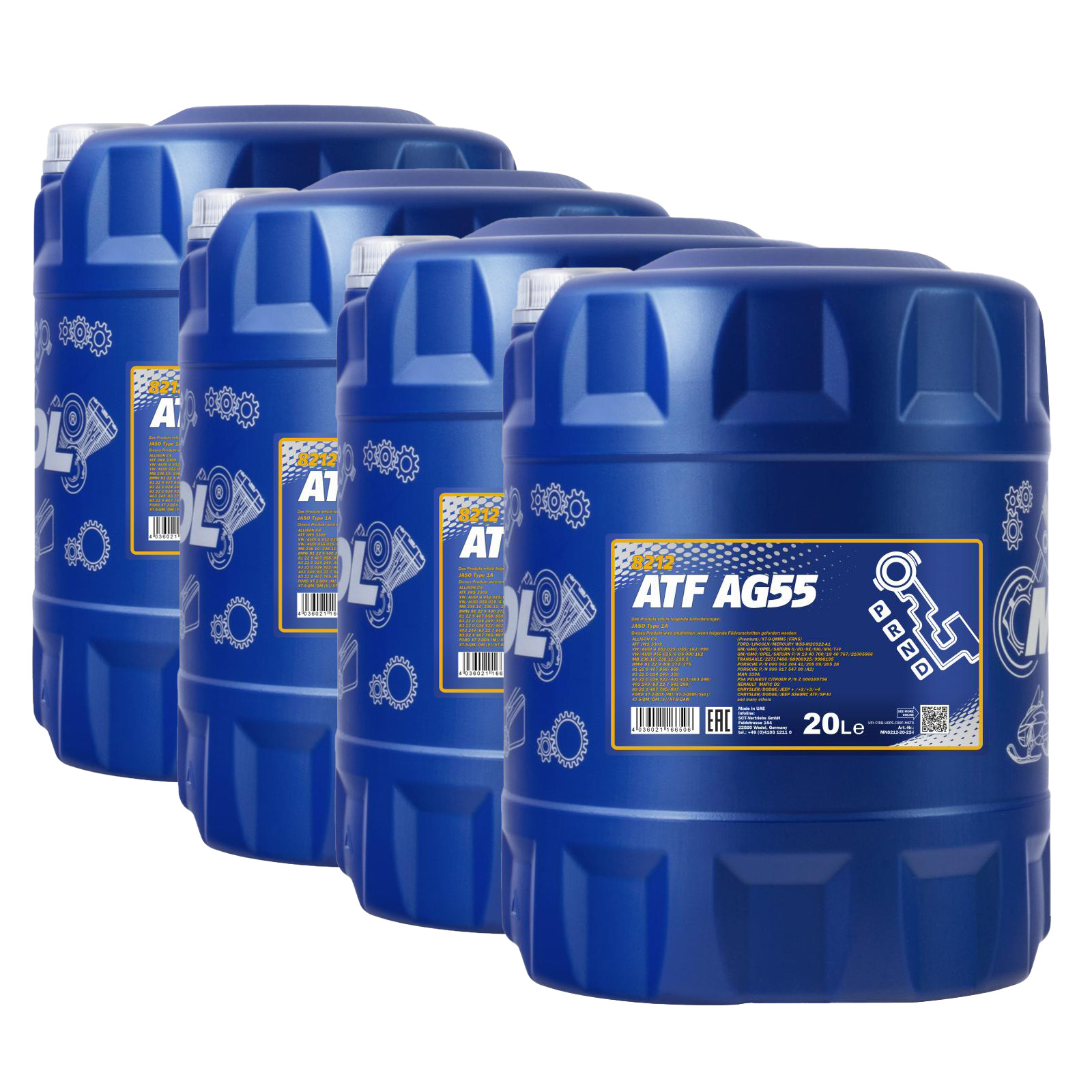 80 Liter MANNOL ATF AG55 Getriebeöl Automatikgetriebe Öl 4036021166506