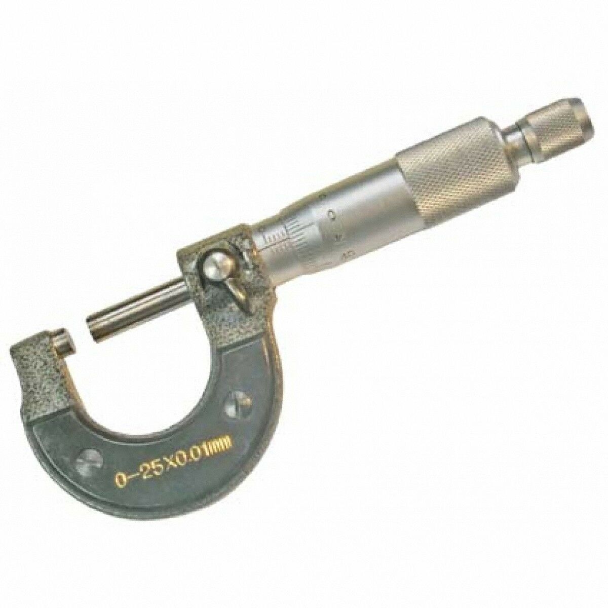 Mikrometer in Holzkassette, Genauigkeit 0,01 mm, 0-25 mm