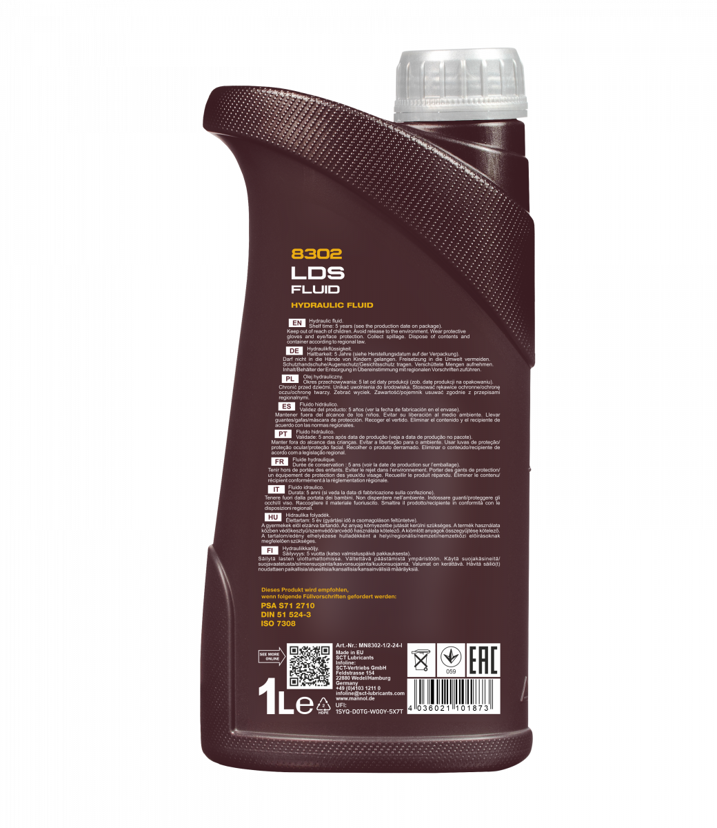 1 Liter MANNOL LDS Fluid 8302 Hydrauliköl Hydraulikflüssigkeit DIN 51 524-3 1 Liter MANNOL LDS Fluid 8302 Hydrauliköl Hydraulikflüssigkeit DIN 51 524-3