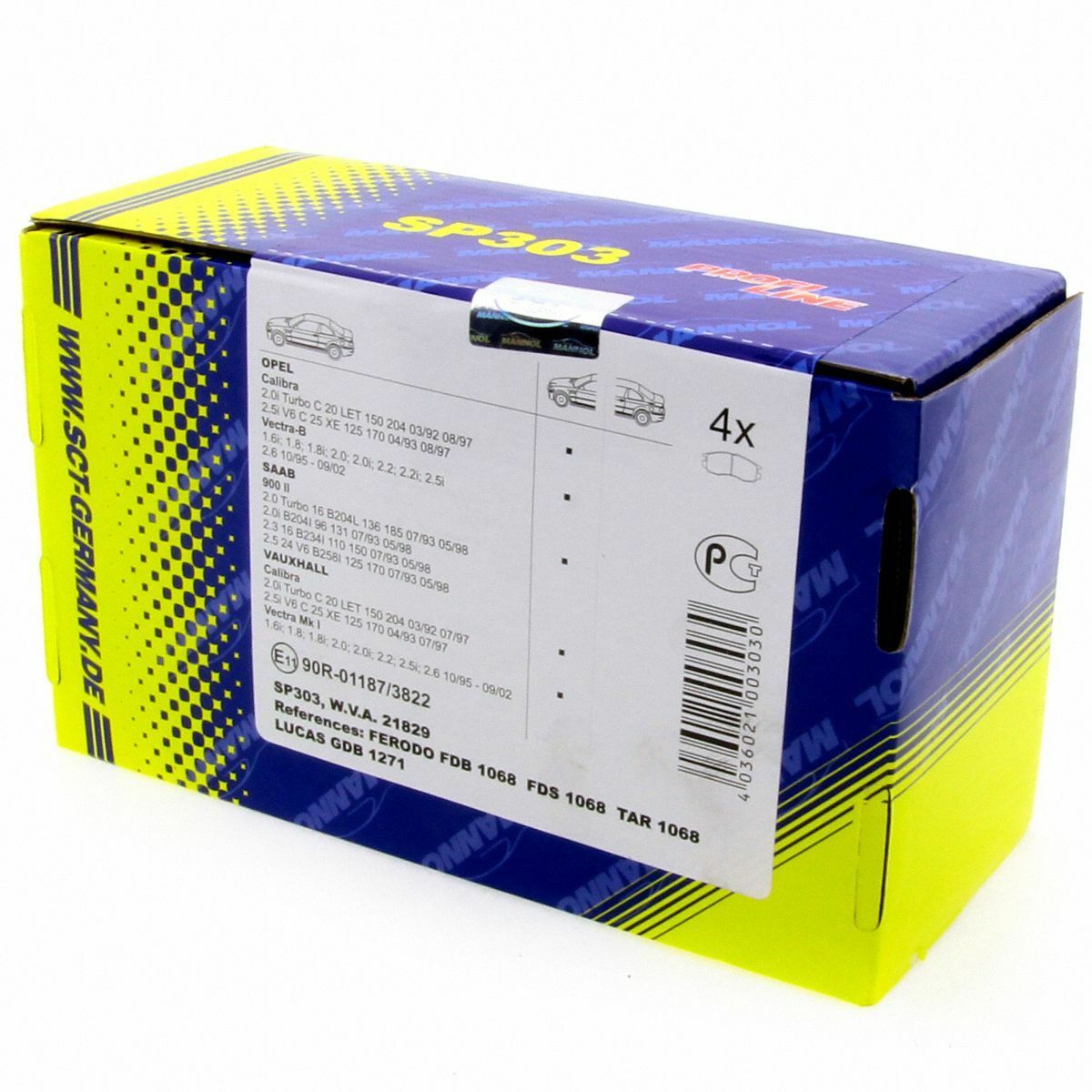 SCT Bremsbeläge SP303PR Bremsklötze Bremsbelagsatz Bremsen vorne Opel Saab