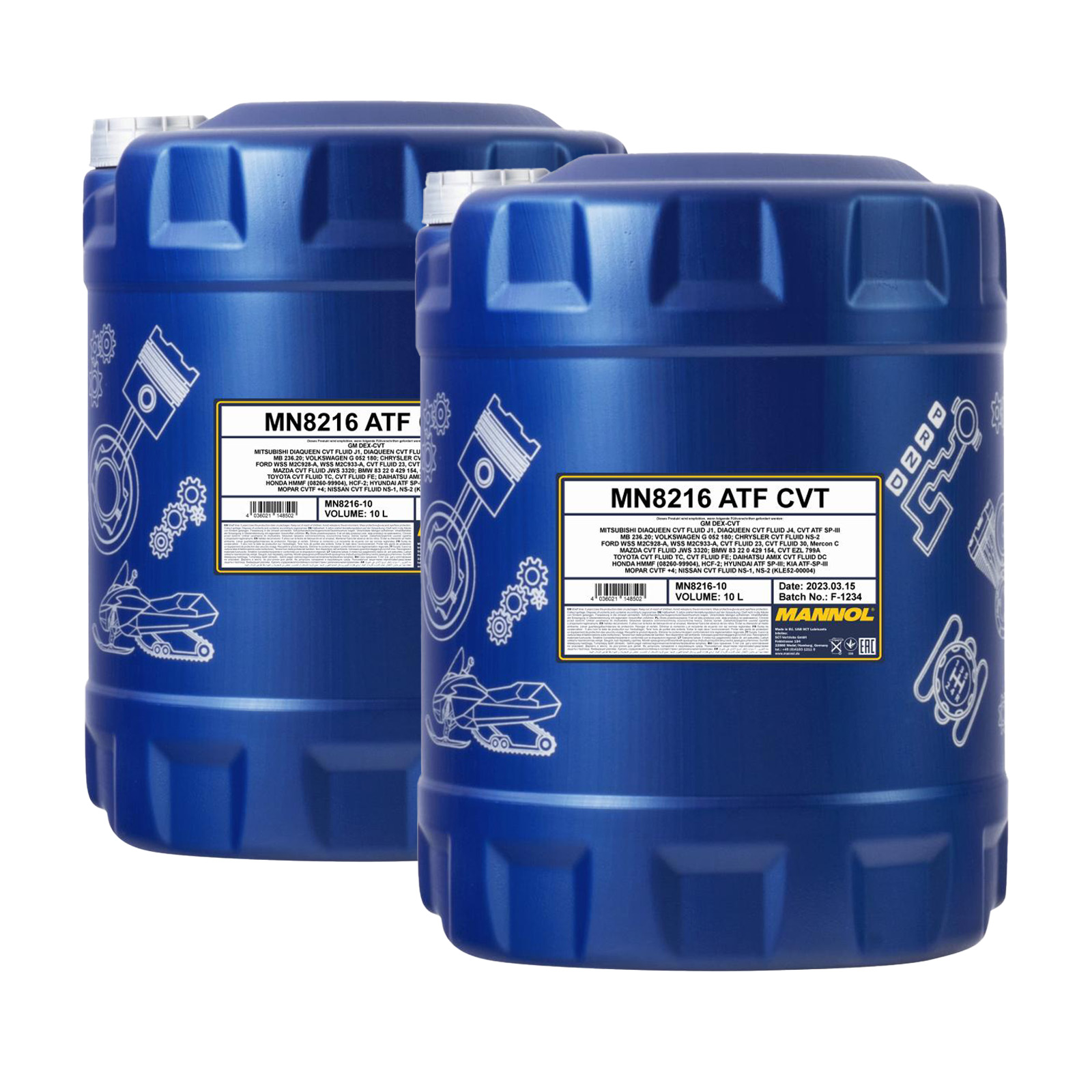 20 Liter (2x10) MANNOL ATF CVT MN8216-10 synthetisches Getriebeöl für CVT
