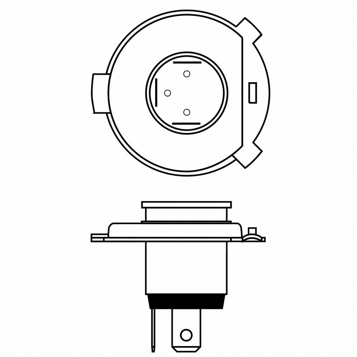 2x H4 OSRAM Original Line OEM 94193 Halogenlampe Autolampe Set