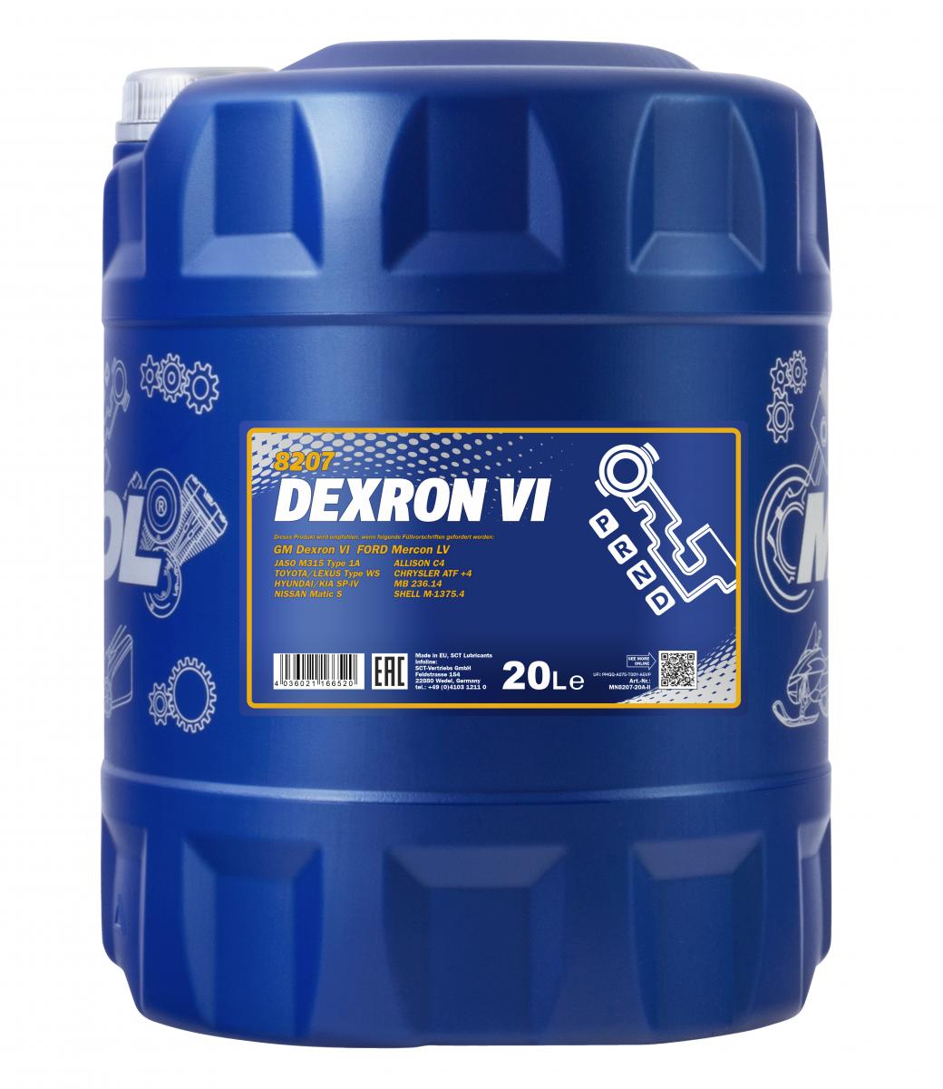 20 Liter MANNOL Dexron VI Getriebeöl Automatikgetriebe Öl 4036021166520
