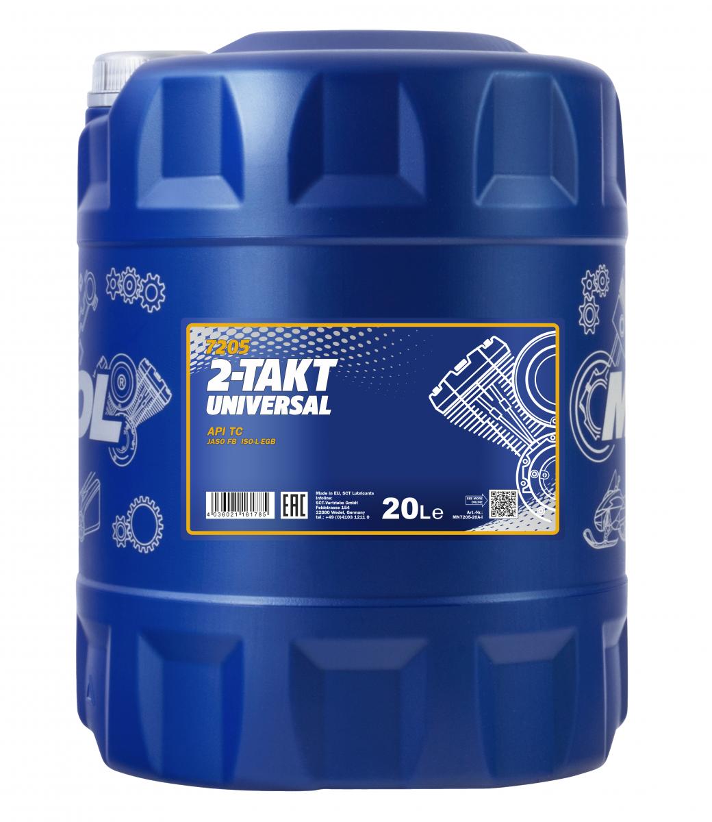 80 Liter (4x20) MANNOL 2-Takt Universal 7205 API TC JASO FB ISO L-EGD Motorradöl