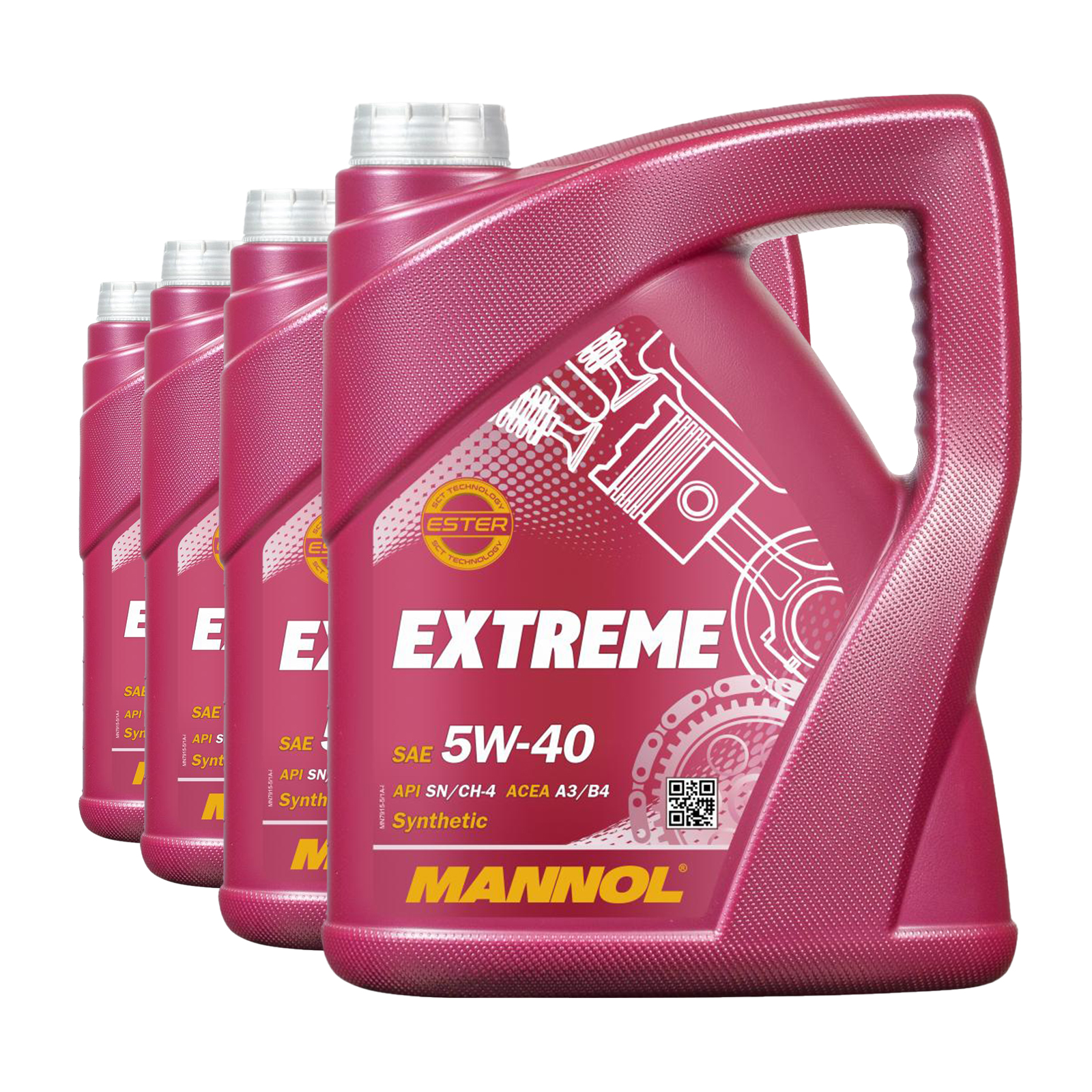 20 Liter (4x5) MANNOL Extreme 5W-40 API SN CH-4 Motoröl 5W40 4036021525518