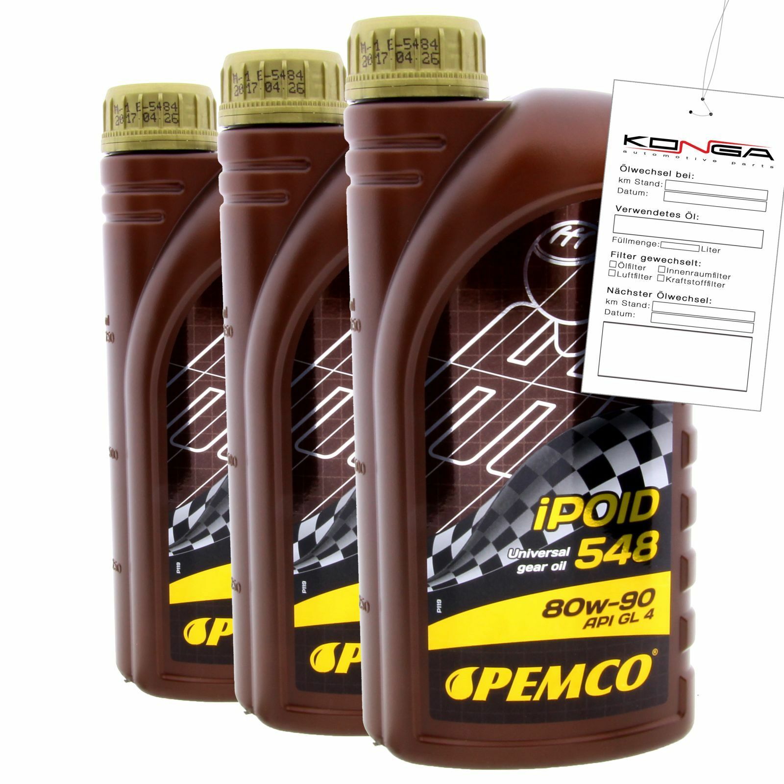 3 Liter PEMCO SAE 80W-90 iPOID 548 Getriebeöl Schmiermittel Lösung