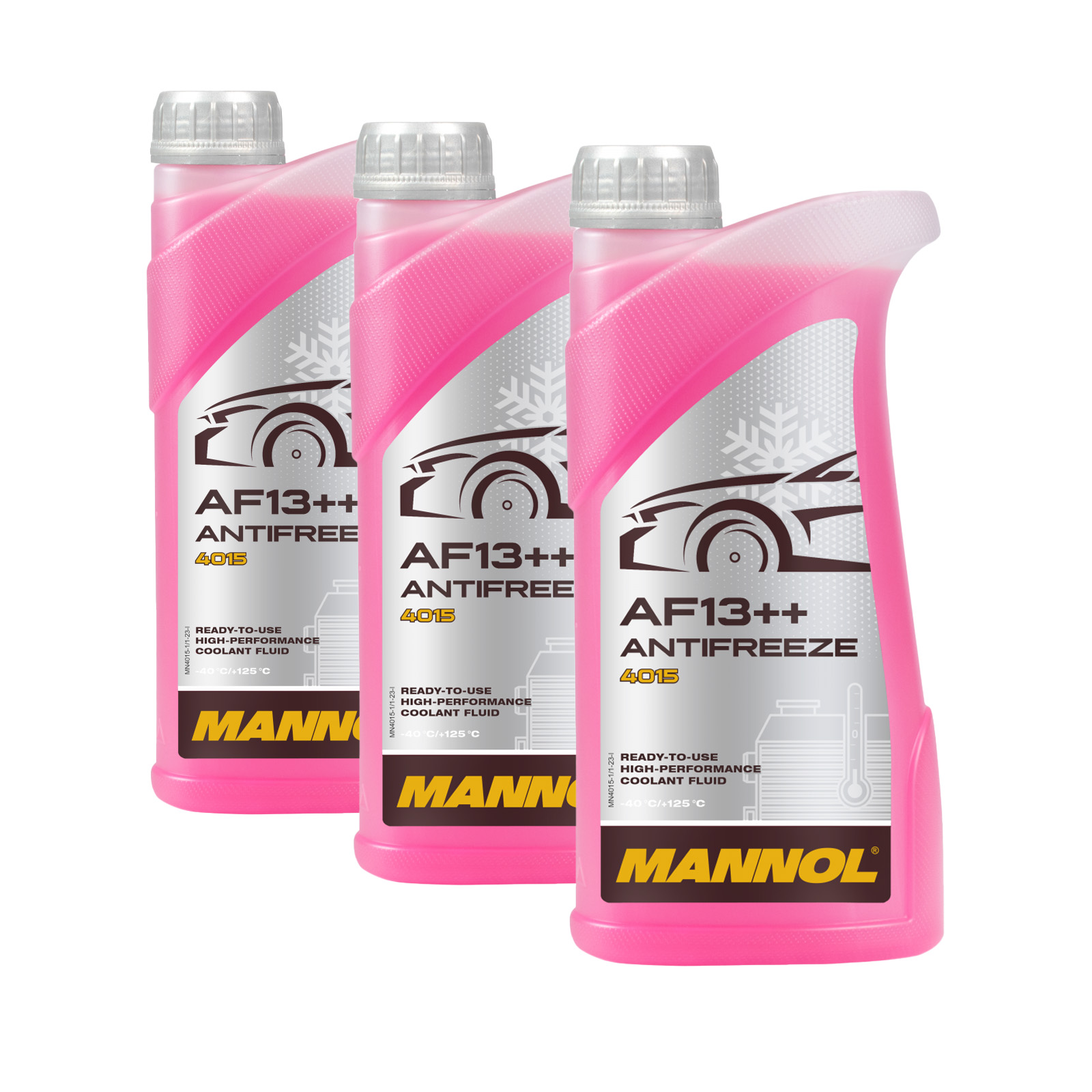 Kühlerfrostschutz 3 Liter (3x1) MANNOL Antifreeze AF13++ (-40 °C) 4015 rot