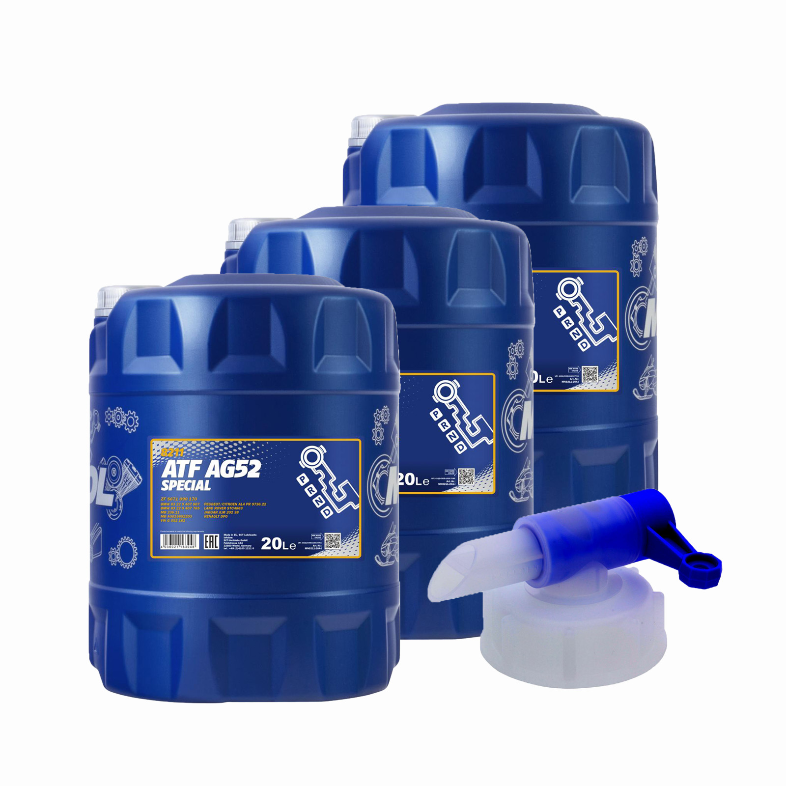 60 Liter MANNOL ATF AG52 Automatic Special Getriebeöl Automatikgetriebe Ablasshahn