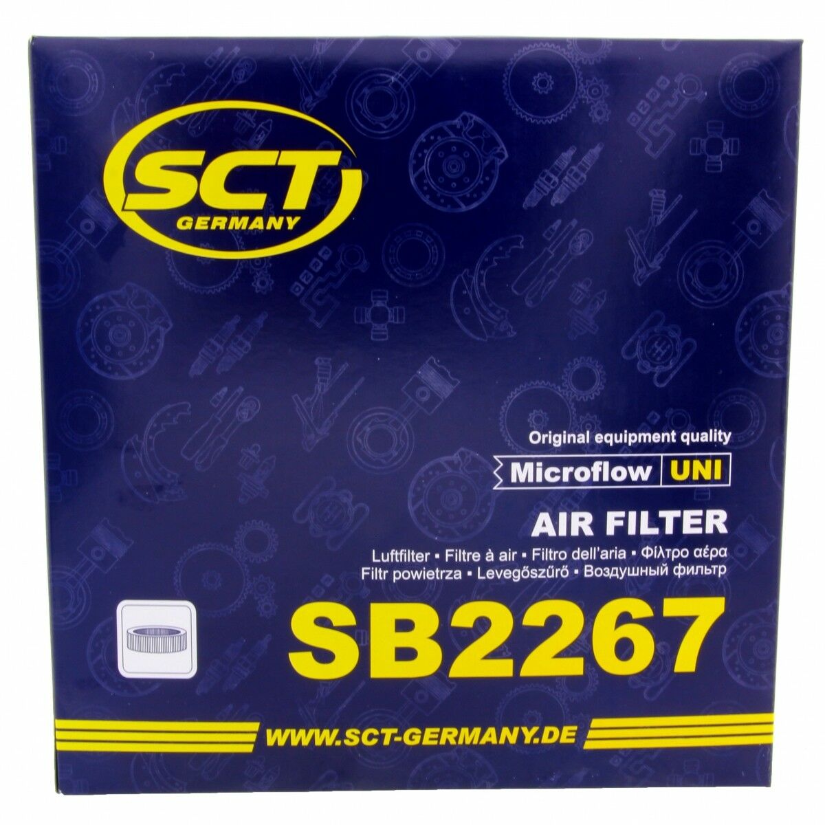 SCT Luftfilter Fahrzeugfilter SB2267 Motorfilter Chevrolet passend für Opel Vauxhall
