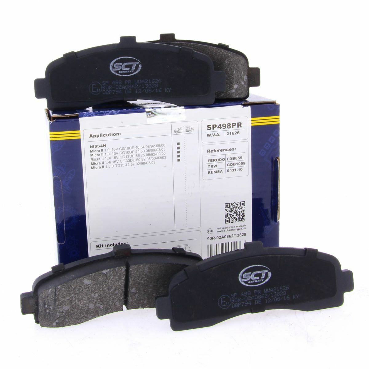 SCT Bremsbeläge SP498PR Bremsklötze Bremsbelagsatz vorne Nissan March