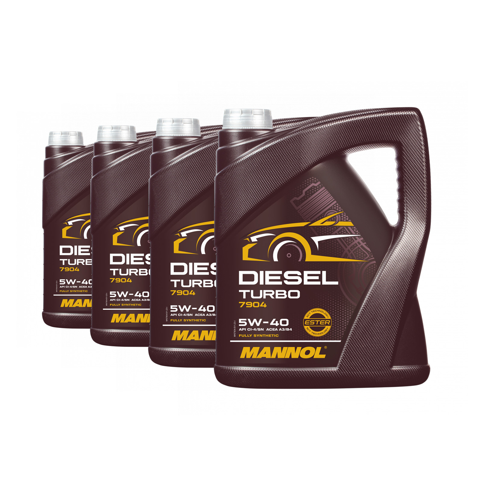 20 Liter (4x5) MANNOL Diesel Turbo 5W-40 API CI-4/SN Motoröl 5W40 4036021505107