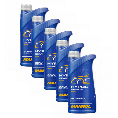 5 Liter (5x1) MANNOL Hypoid Getriebeöl 80W-90 API GL4/GL5 LS Getriebe Öl 80W90