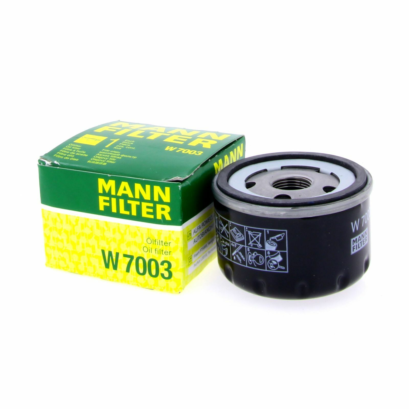 MANN Ölfilter Fahrzeugfilter W7003 Filter passend für Alfa Romeo Fiat Lancia