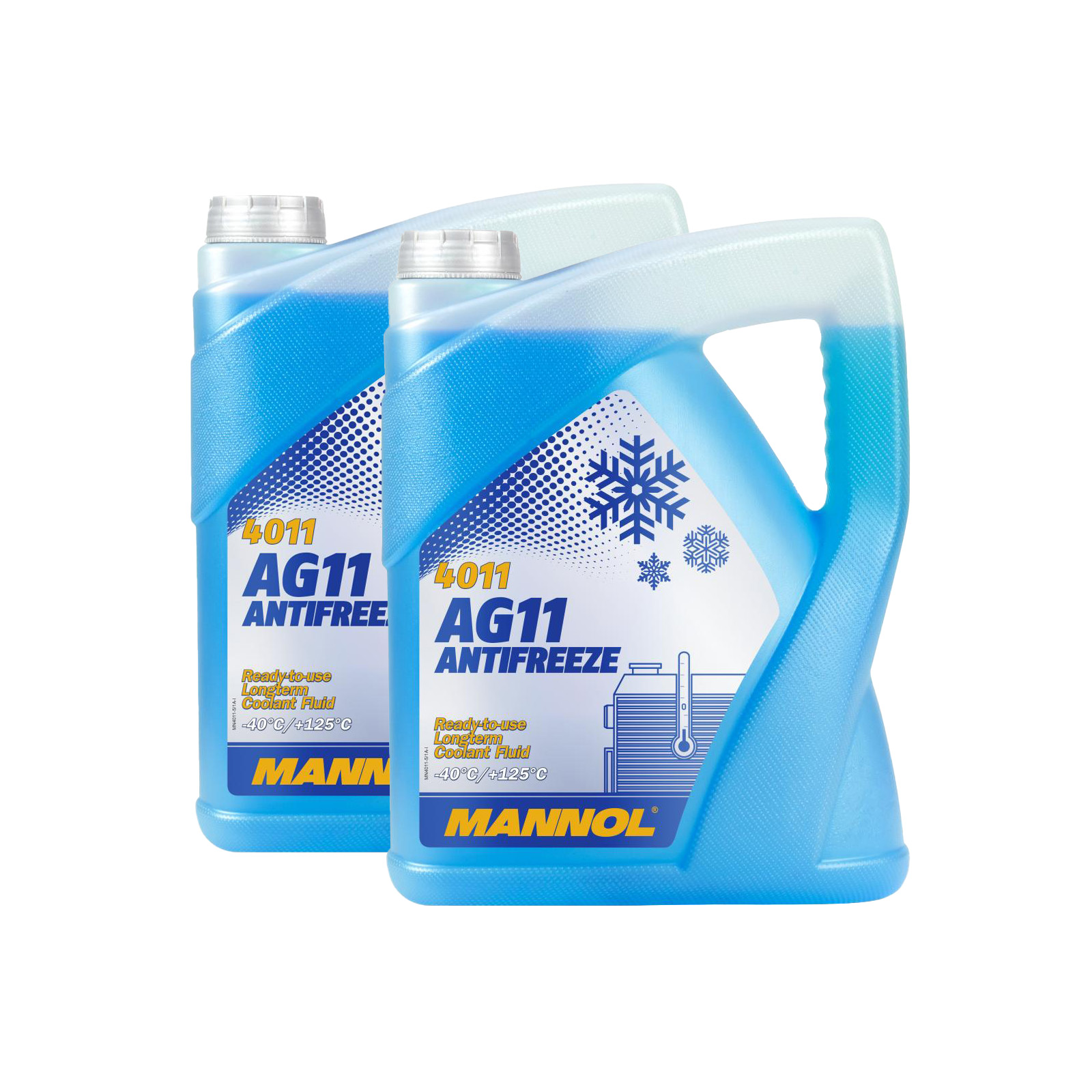 10 Liter (2x5) MANNOL Antifreeze AG11 Fertiggemisch blau (-40°C) G11 Kühlerfrostschutz